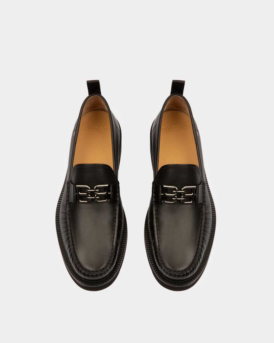 Bally Nolam Läder Moccassins Loafers Herr Svarta | 4638MGACX