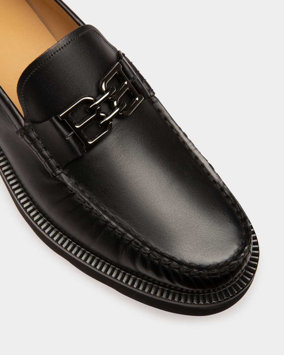 Bally Nolam Läder Moccassins Loafers Herr Svarta | 4638MGACX