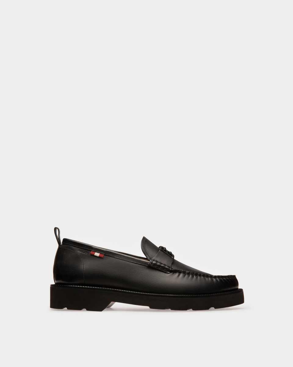 Bally Nolam Läder Moccassins Loafers Herr Svarta | 4638MGACX