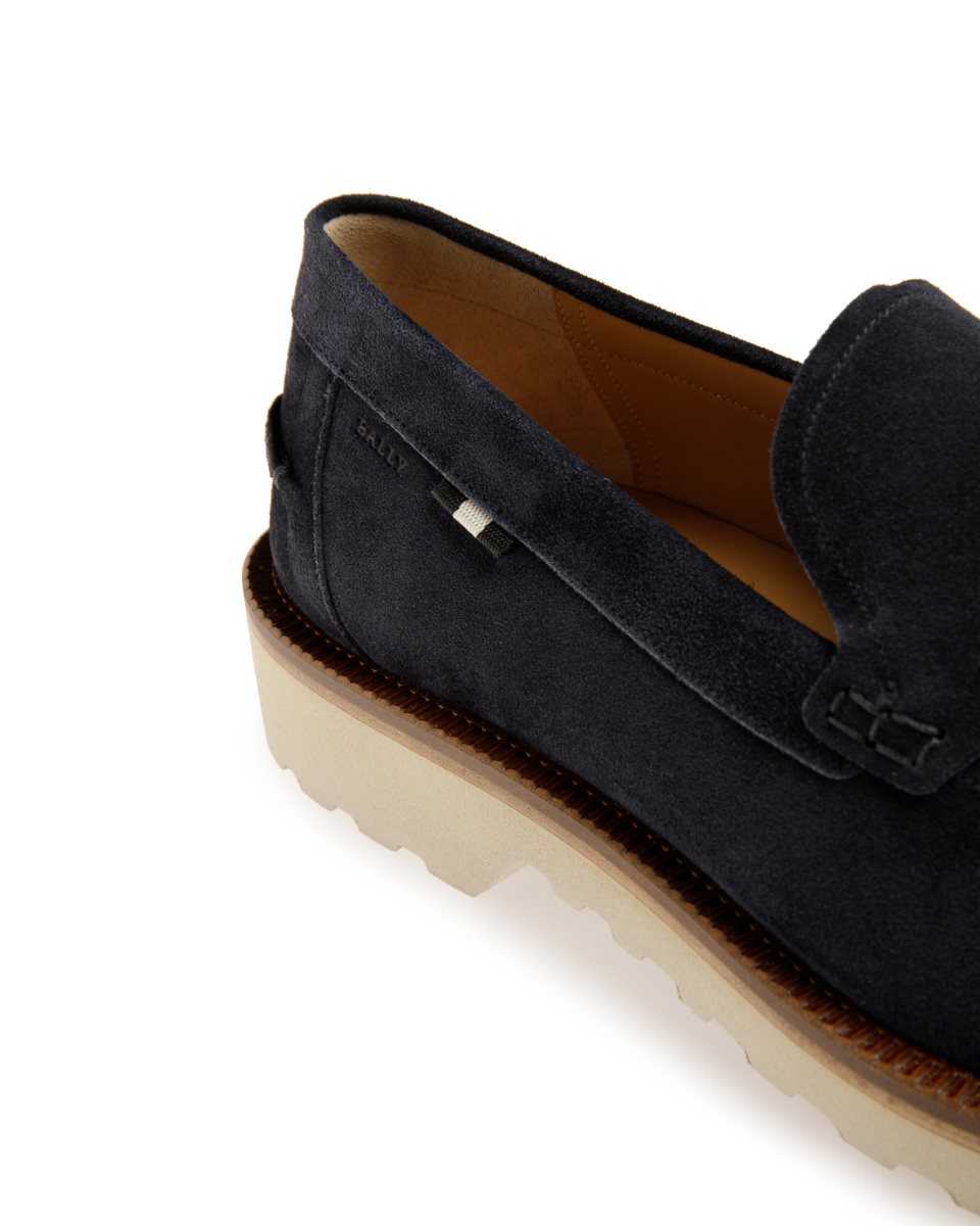 Bally Novald Läder Loafers Herr Blå | 3814LWFAM