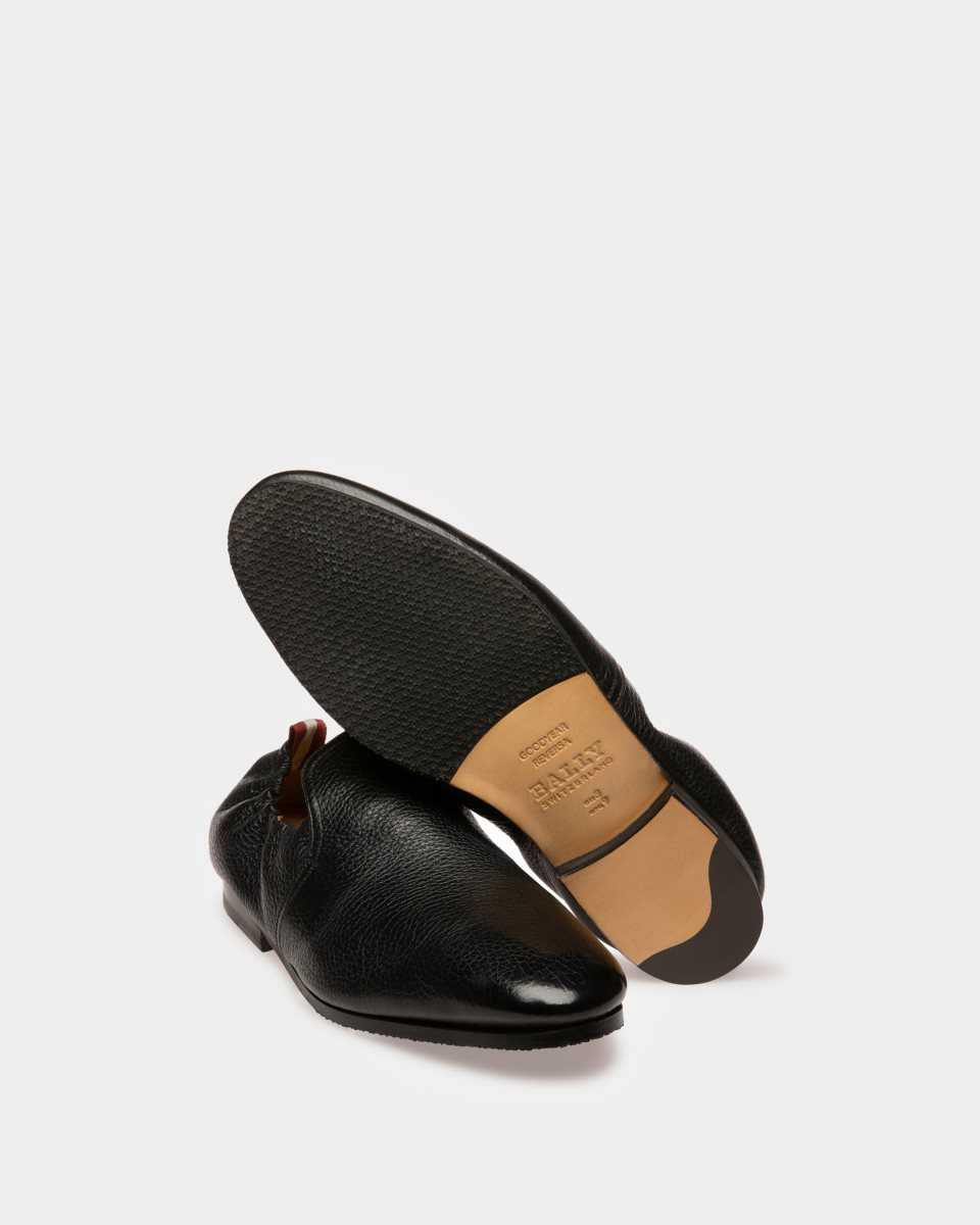 Bally Planker Läder Loafers Herr Svarta | 4179CASYP