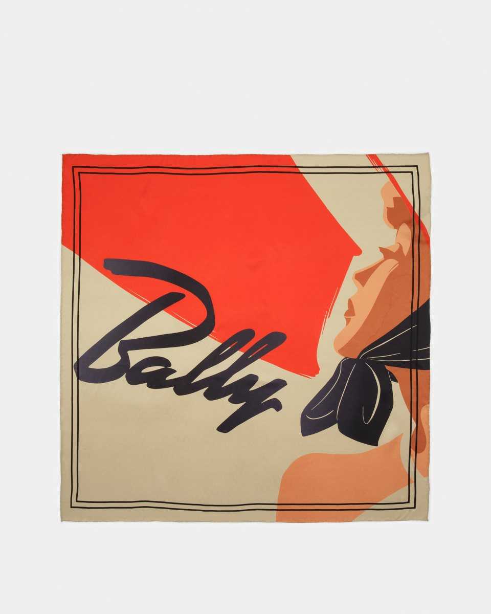 Bally Printed Carre Halsduk Dam Orange | 7953SWCRO