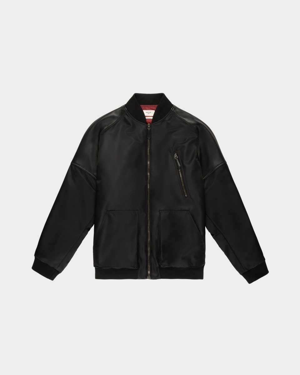 Bally Recycled Nylon Bomber Jacka Herr Svarta | 4692XLZJA