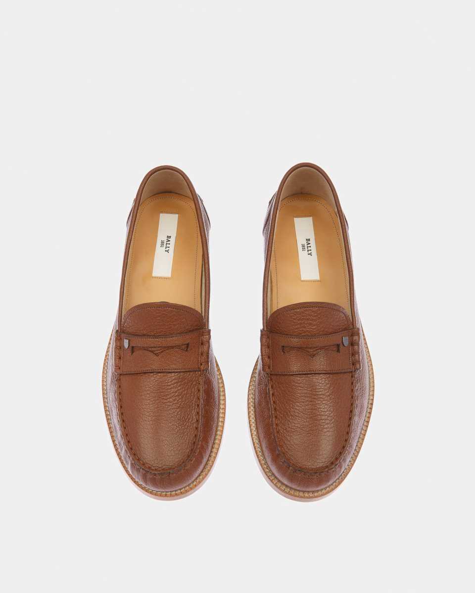 Bally Ron Läder Moccasins Loafers Herr Bruna | 3810OAXPM