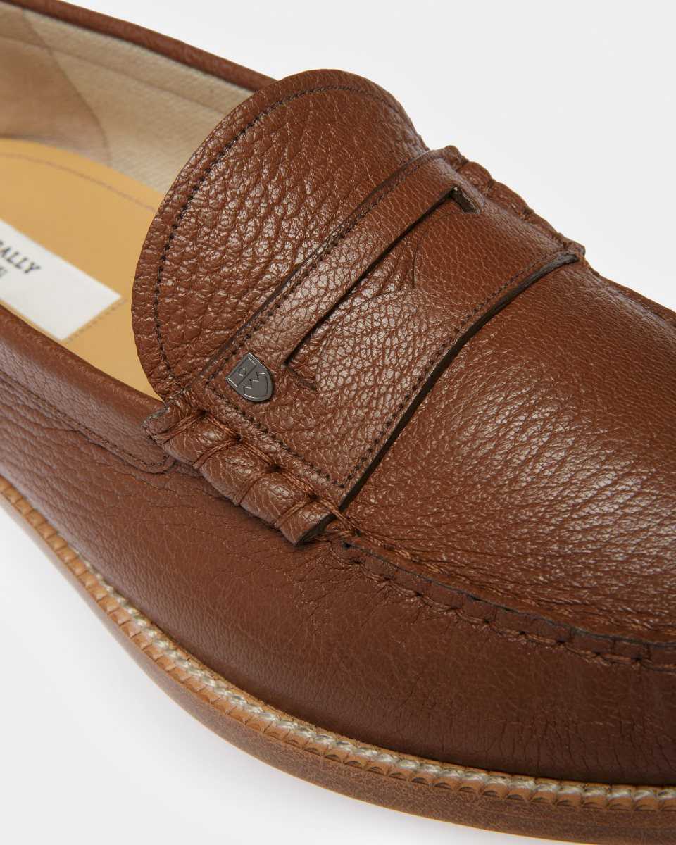 Bally Ron Läder Moccasins Loafers Herr Bruna | 3810OAXPM