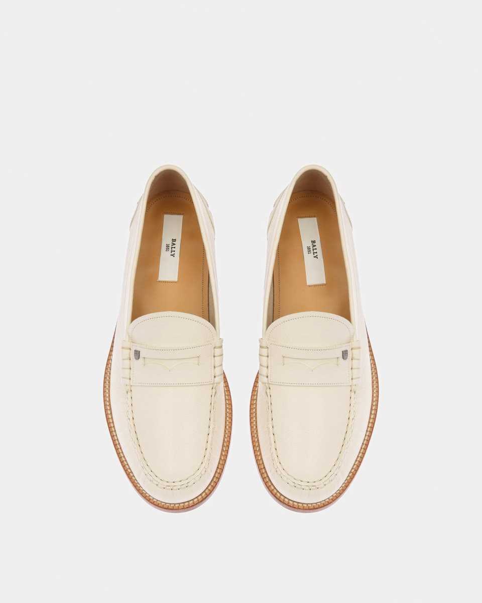 Bally Ron Läder Moccasins Loafers Herr Vita | 7416PCQEU