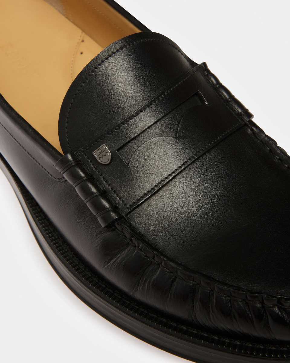 Bally Roody Läder Moccasins Loafers Herr Svarta | 5809BCEIL