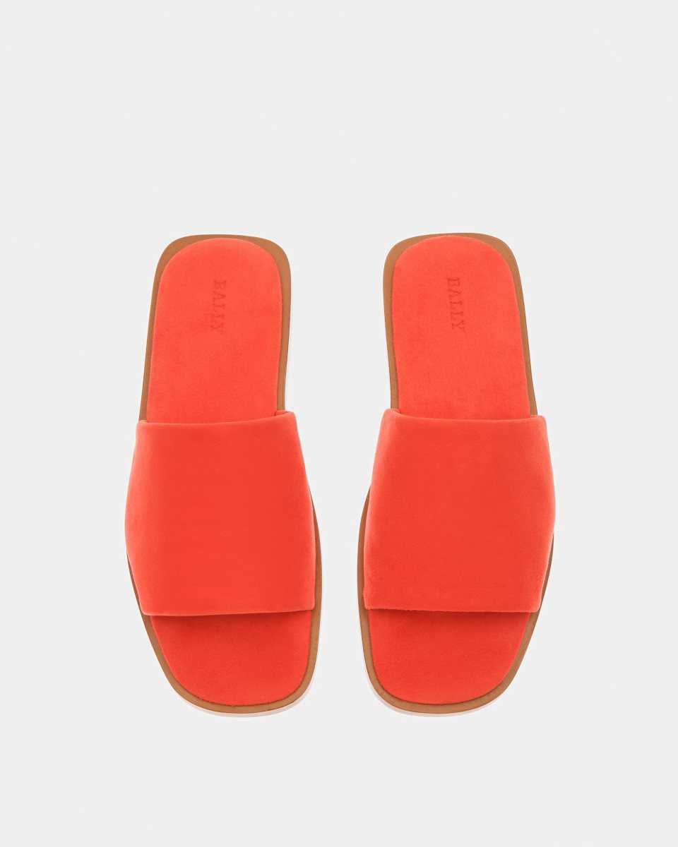 Bally Sabian Läder Sandals Badtofflor Herr Orange | 8257LTSWX