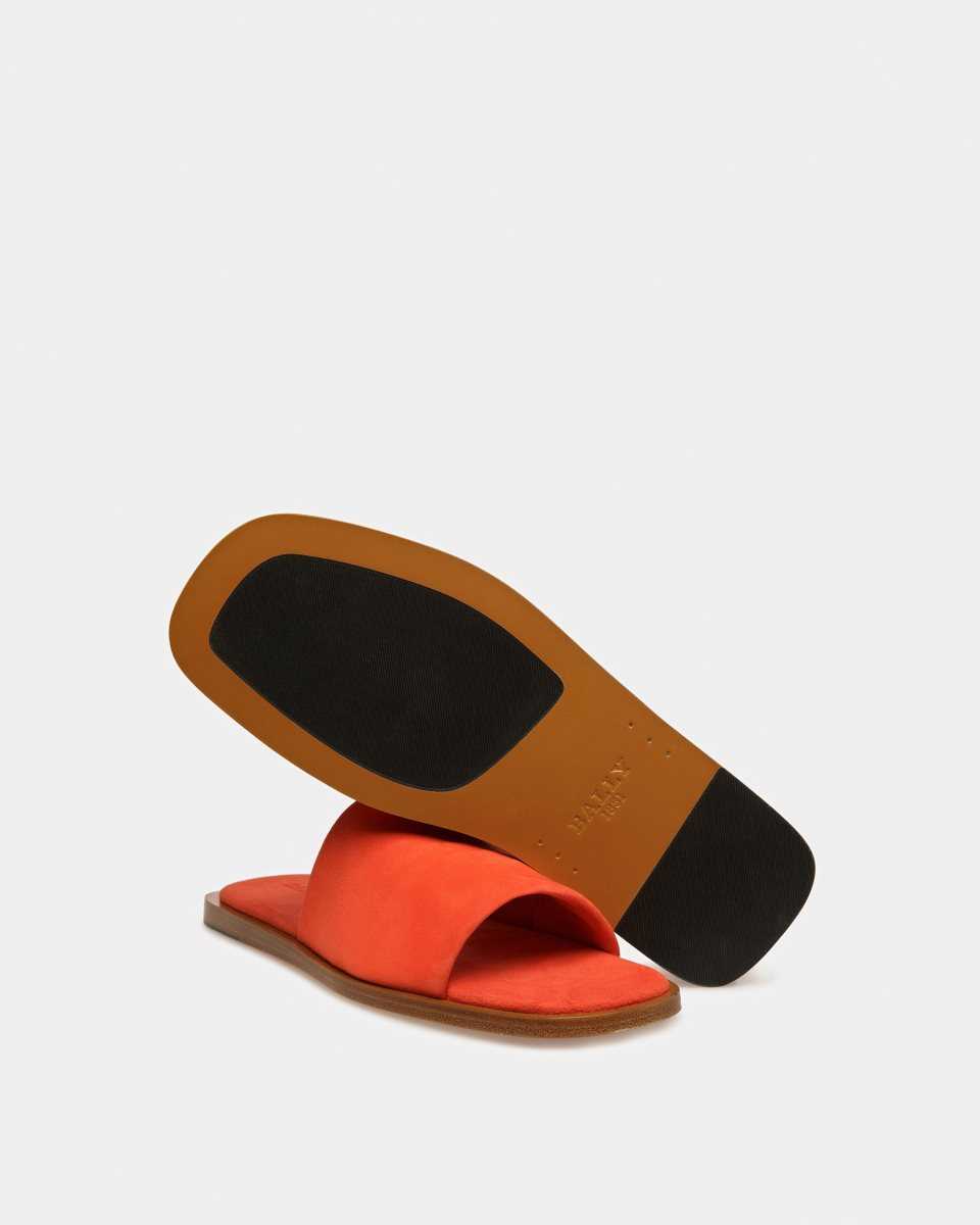 Bally Sabian Läder Sandals Badtofflor Herr Orange | 8257LTSWX