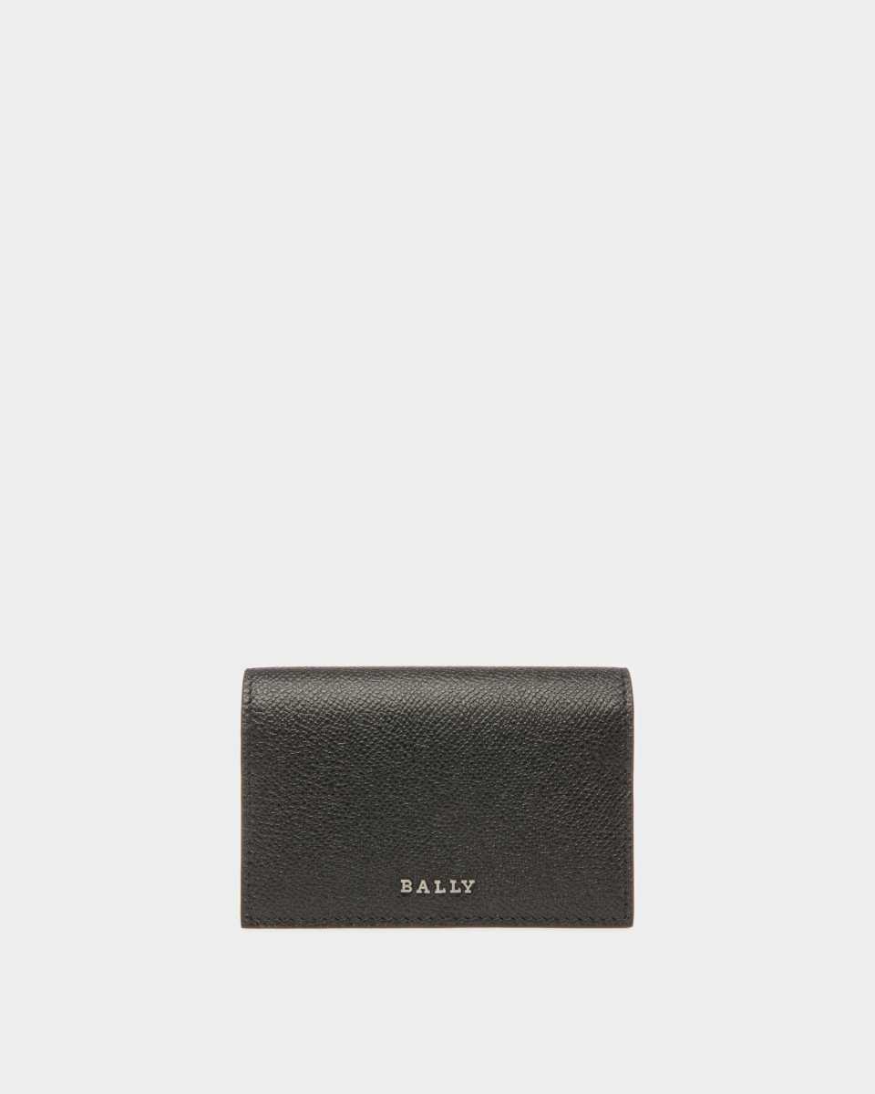 Bally Screnty Grained Läder Korthållare Herr Svarta | 6850CYQIO