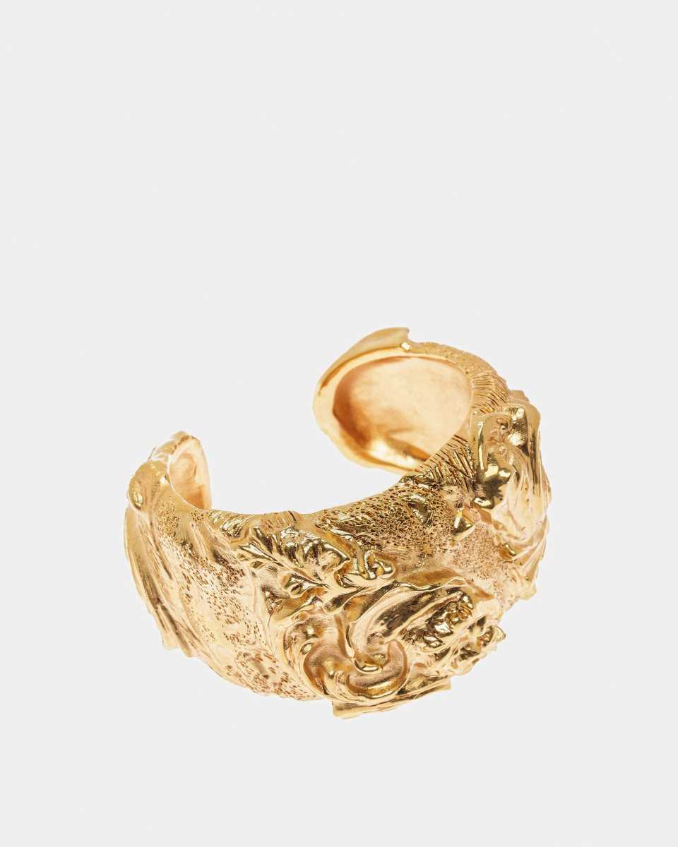 Bally Sculptural-Effect Tjock Cuff Armband Dam Guld | 8390DKMQN