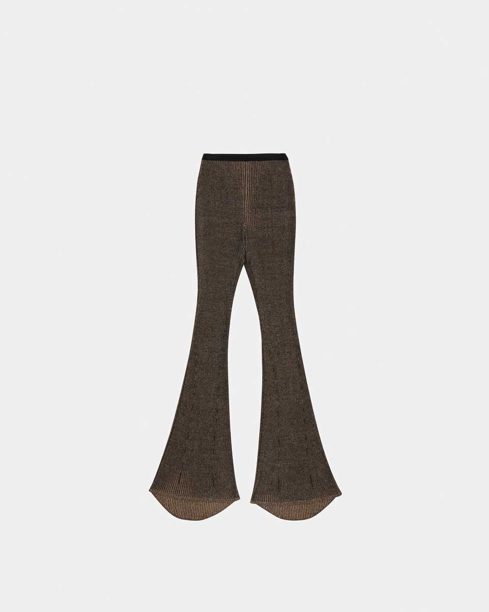 Bally Silk And Bomull Räfflad Flared Trousers Byxor Dam Olika Färger | 2086NYVFM