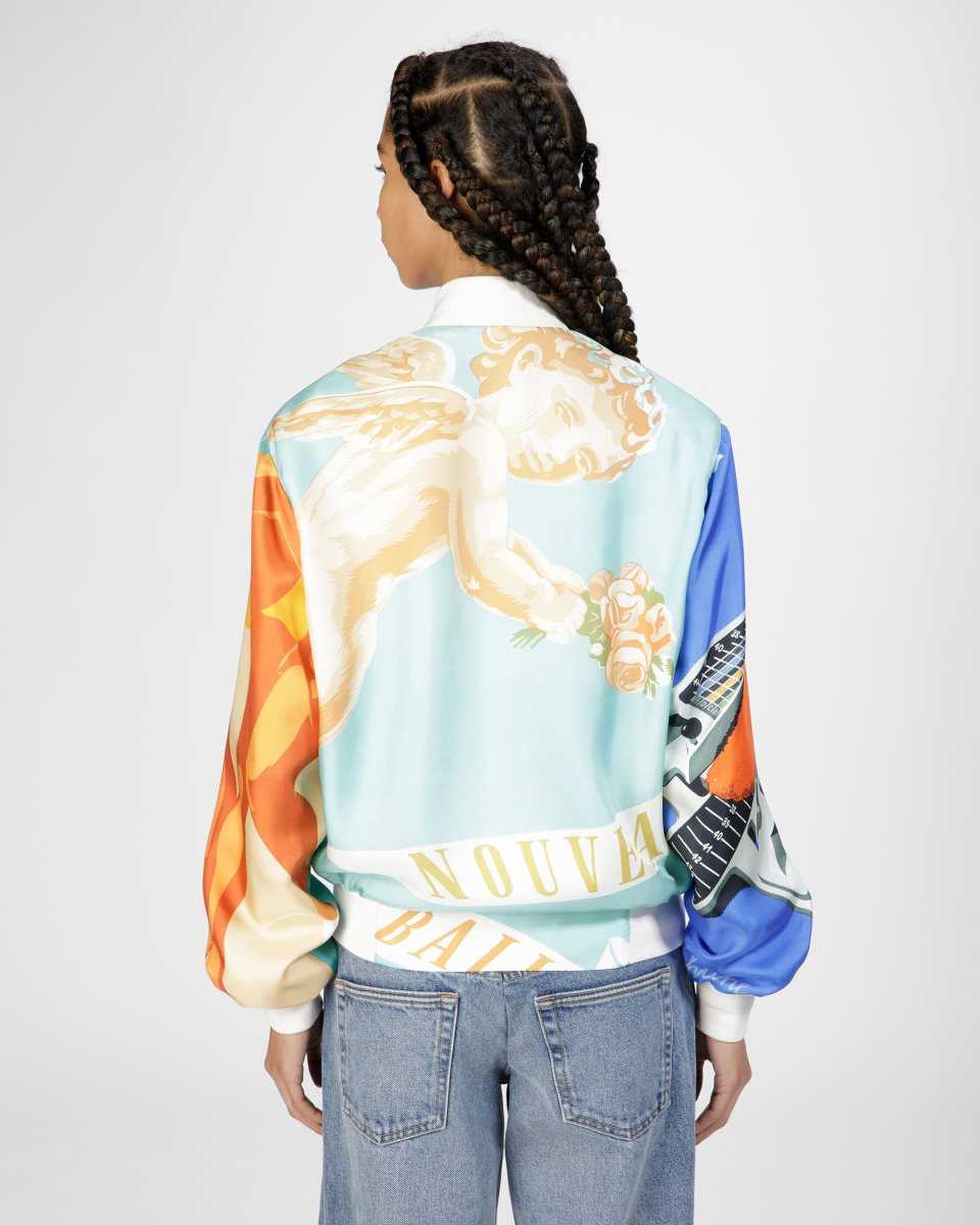 Bally Silk Printed Bomber Jacka Herr Olika Färger | 9813MBYJH