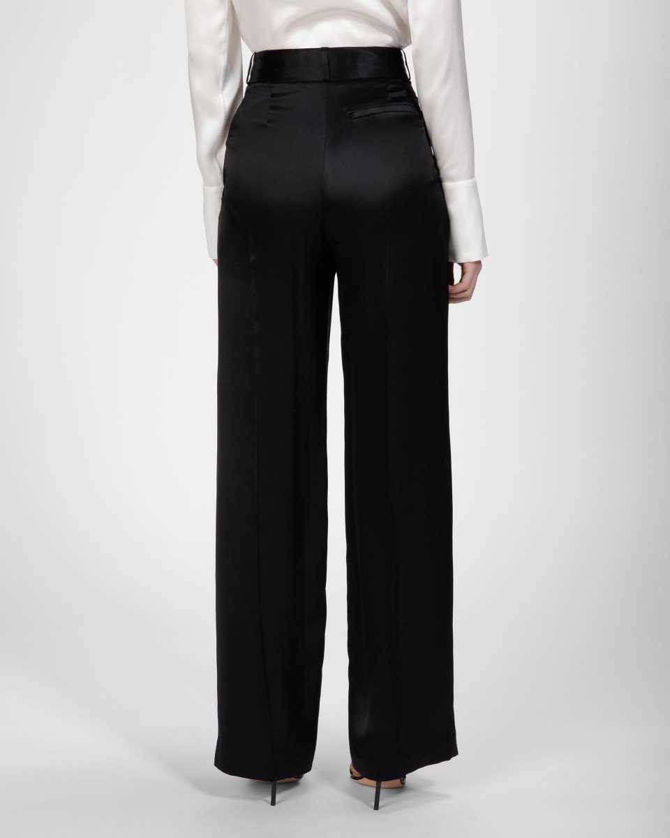 Bally Silk Trousers Byxor Dam Svarta | 0935TSAZG