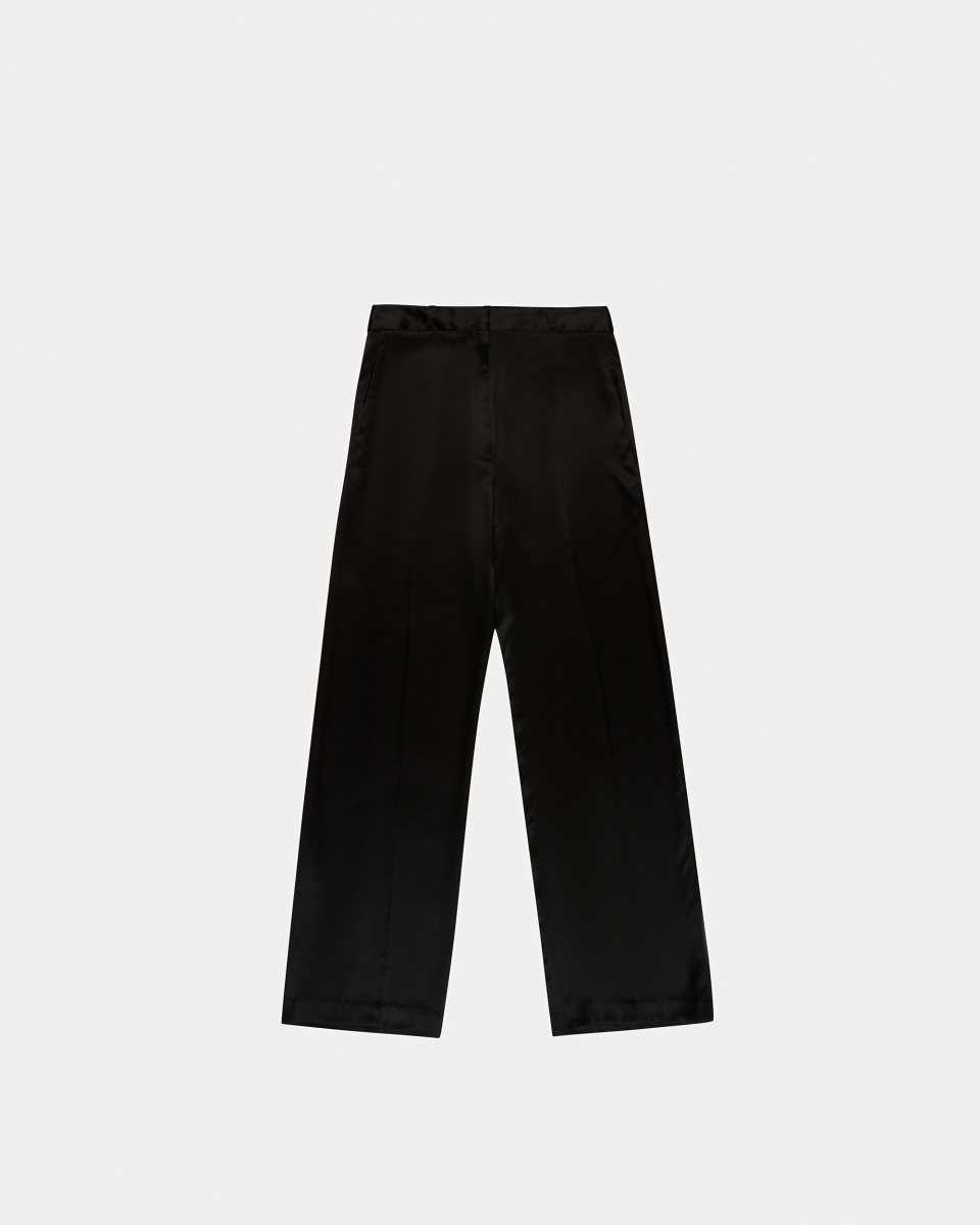 Bally Silk Trousers Byxor Dam Svarta | 0935TSAZG