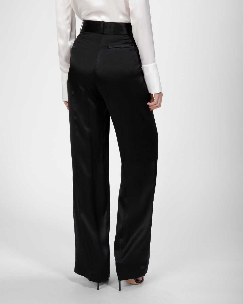 Bally Silk Trousers Byxor Dam Svarta | 0935TSAZG