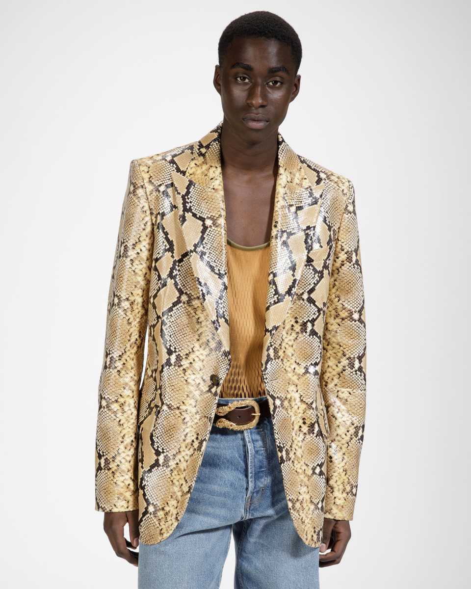 Bally Single Breasted Blazer Jacka Herr Guld | 9203RMVNB