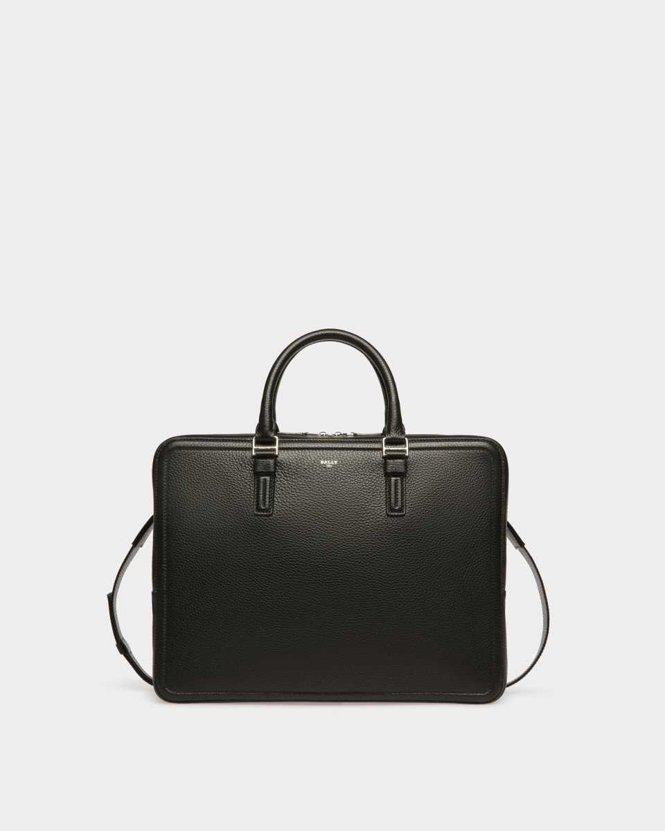 Bally Soroh Läder Briefcase Affärsväskor Herr Svarta | 5731LDCNP