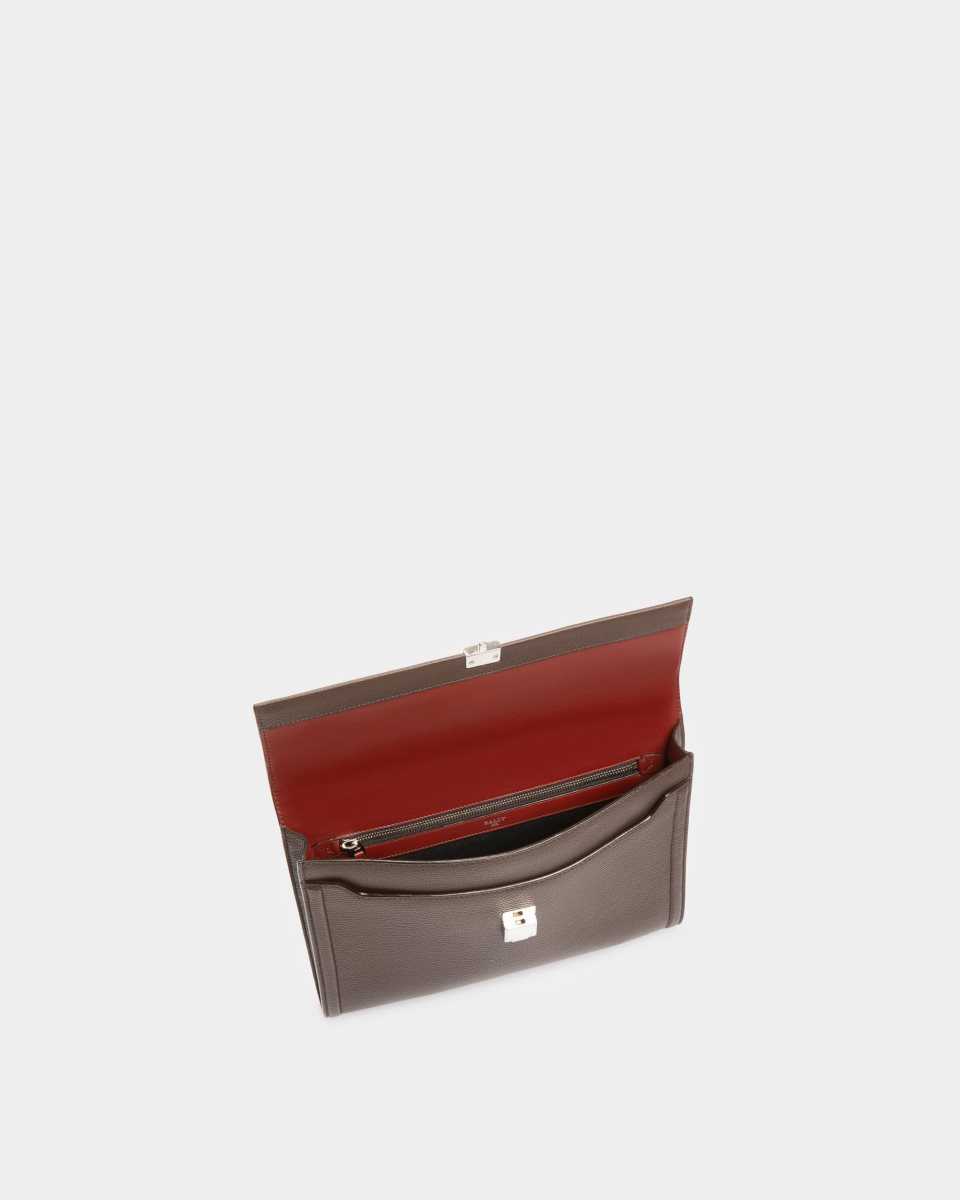 Bally Soryan Läder Portfolio Clutch Väska Herr Bruna | 3751XQZEW