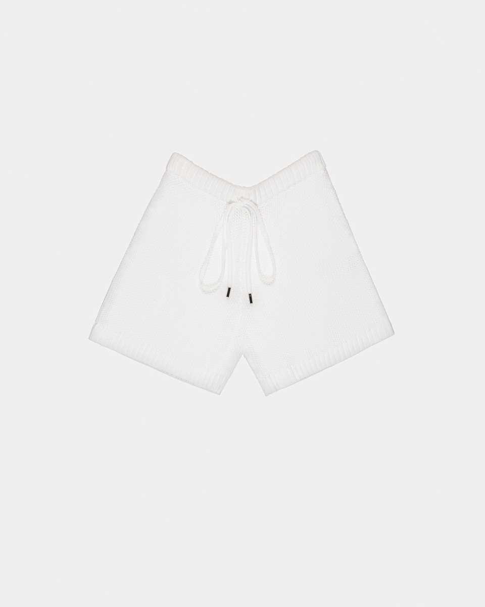 Bally Stickad Bomull Shorts Byxor Dam Vita | 1674TLEKB