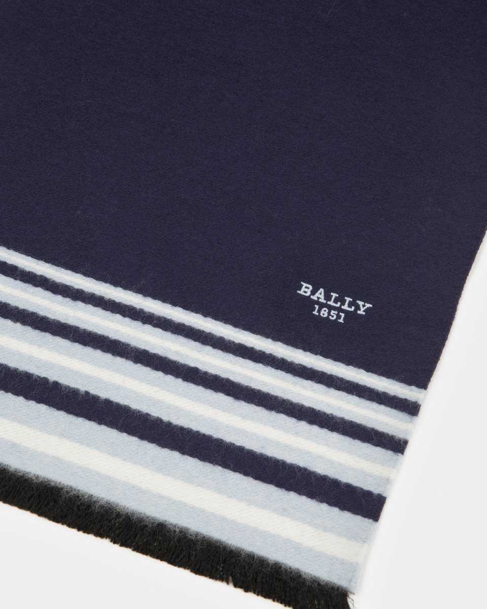 Bally Stripe Pattern Halsduk Herr Blå | 4629FUPOK