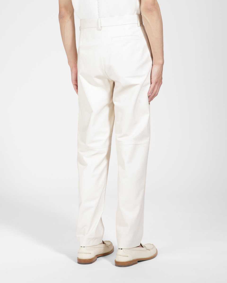 Bally Trousers Lädertoppar Herr Vita | 2479PXKIS