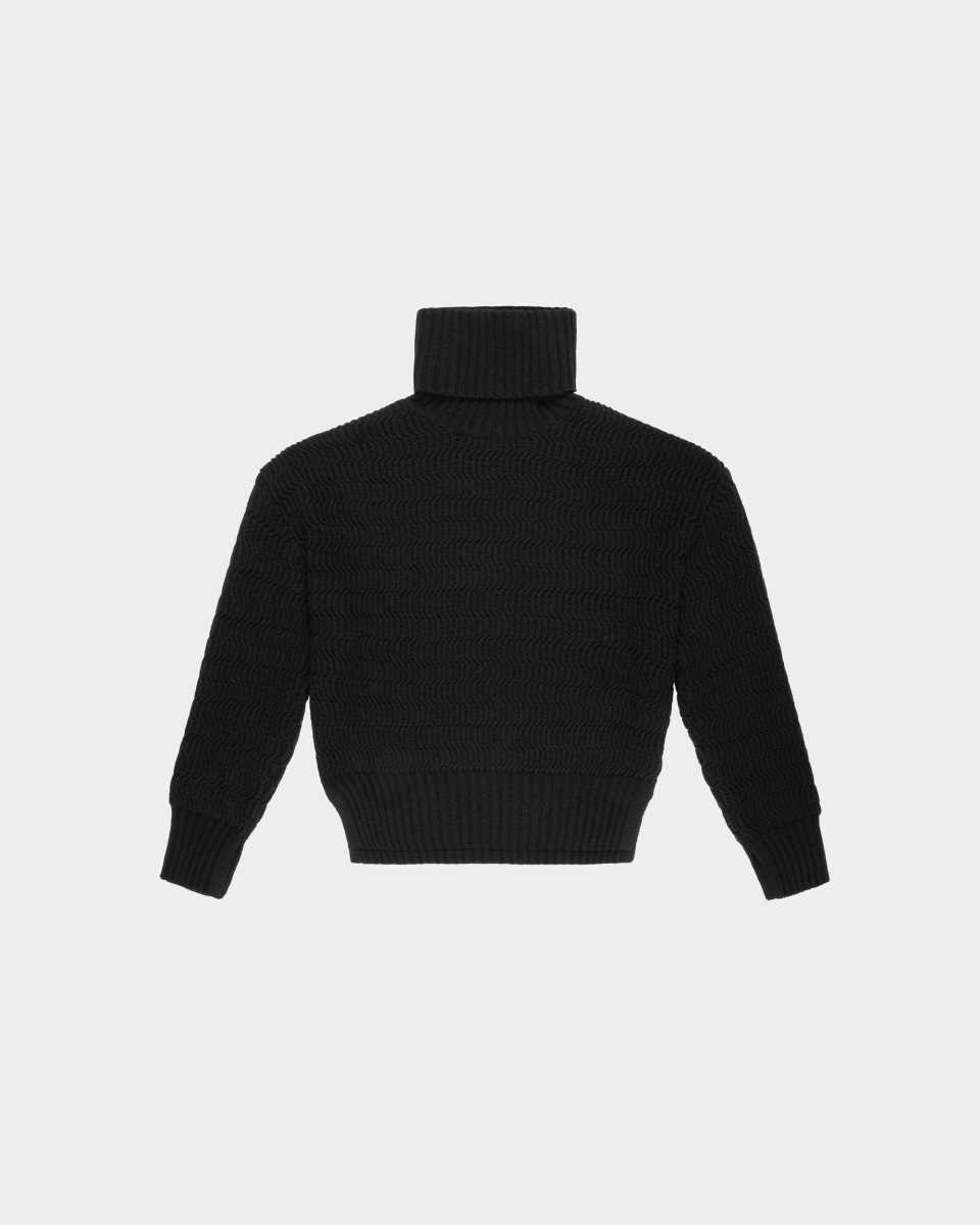 Bally Ull And Cashmere Roll Neck Skjorta Dam Svarta | 8176MTLWZ