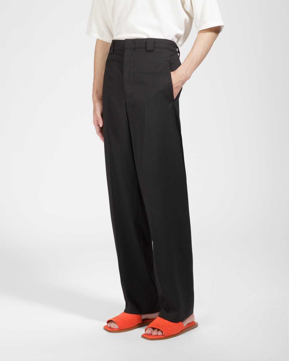 Bally Ull Mix Trousers Byxor Herr Svarta | 4703ERMNG