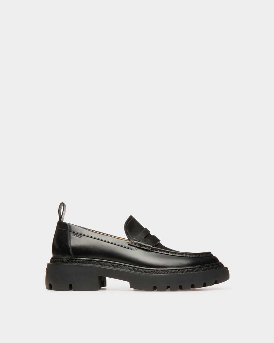 Bally Valerio Läder Moccassins Loafers Herr Svarta | 8429ZSWNG