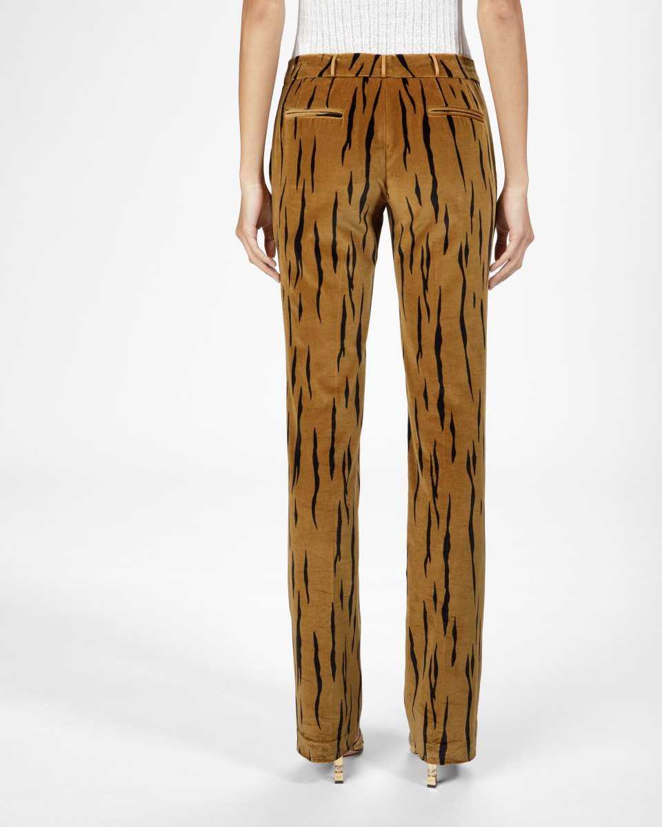 Bally Velvet Printed Trousers Byxor Dam Olika Färger | 5479IEFKQ