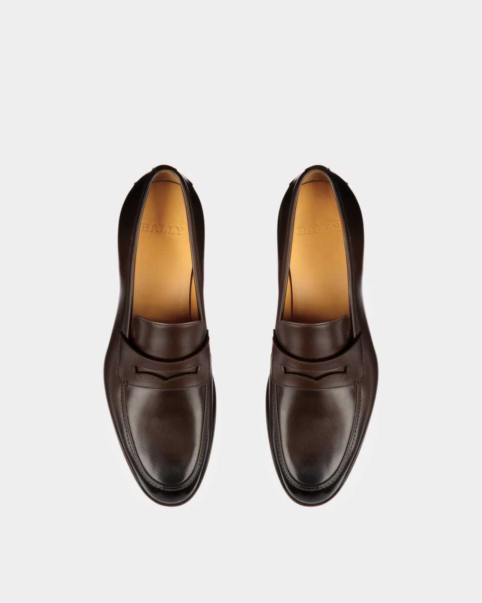 Bally Webb Calf Läder Loafers Herr Bruna | 1658ONFMA