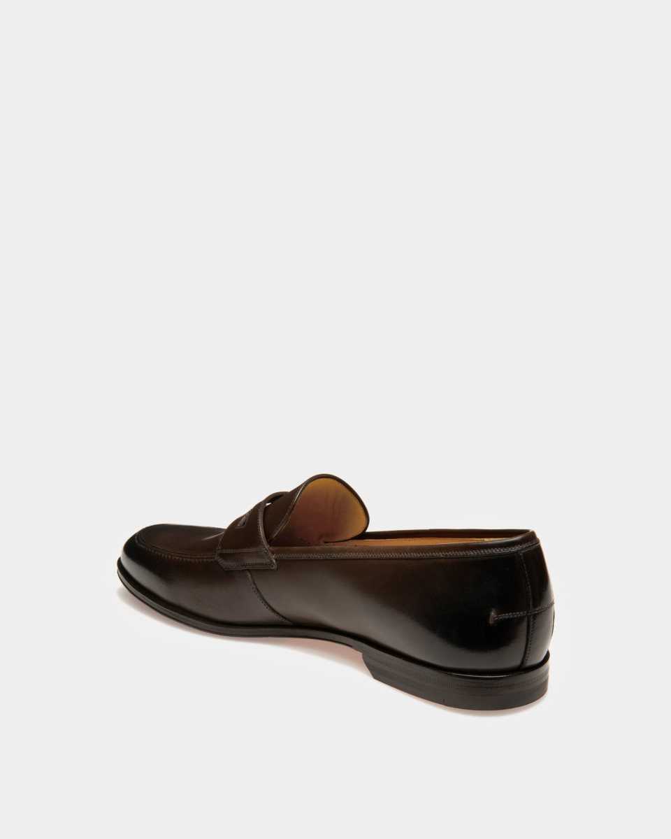 Bally Webb Calf Läder Loafers Herr Bruna | 1658ONFMA