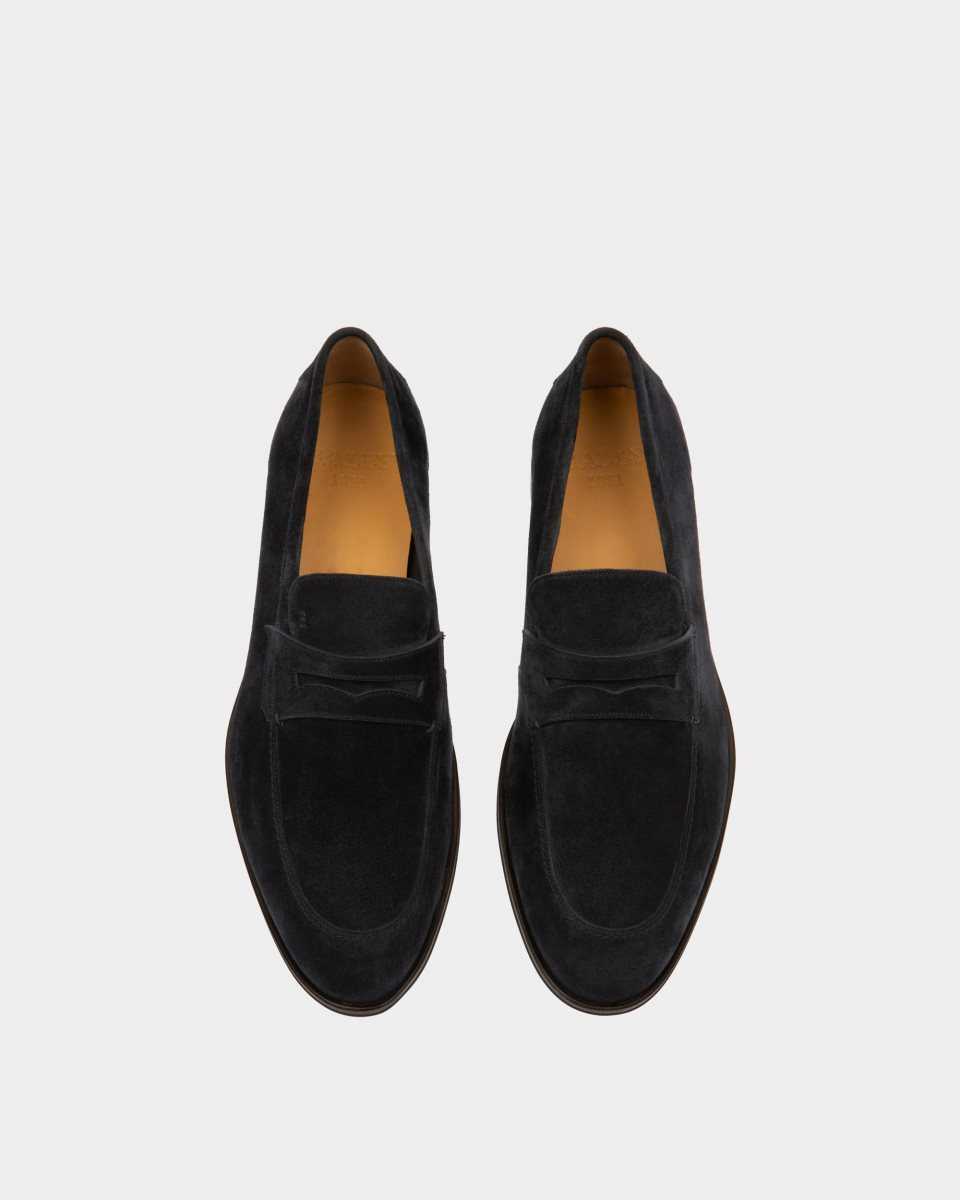 Bally Webb Läder Loafers Herr Blå | 1097XAOFK