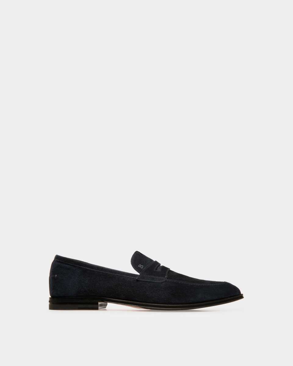 Bally Webb Läder Loafers Herr Blå | 1097XAOFK