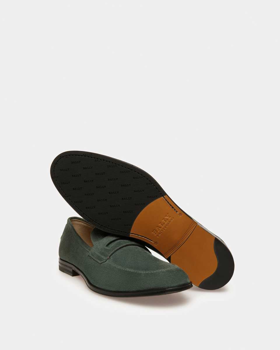 Bally Webb Läder Loafers Herr Gröna | 7413RKXBJ