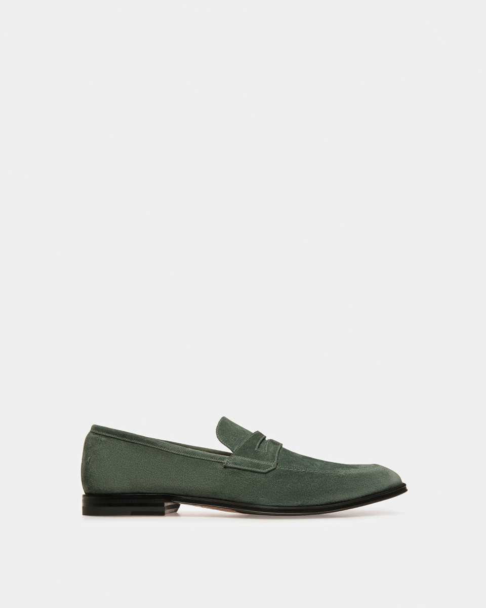 Bally Webb Läder Loafers Herr Gröna | 7413RKXBJ