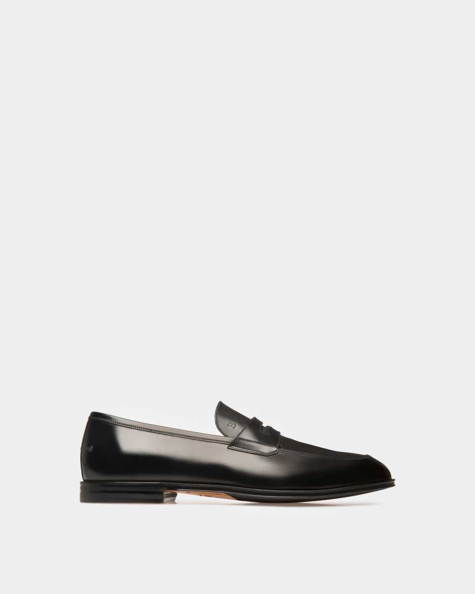 Bally Webb Läder Loafers Herr Svarta | 1739EJOPK