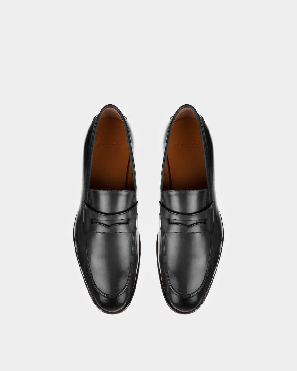 Bally Webb Läder Loafers Herr Svarta | 1739EJOPK