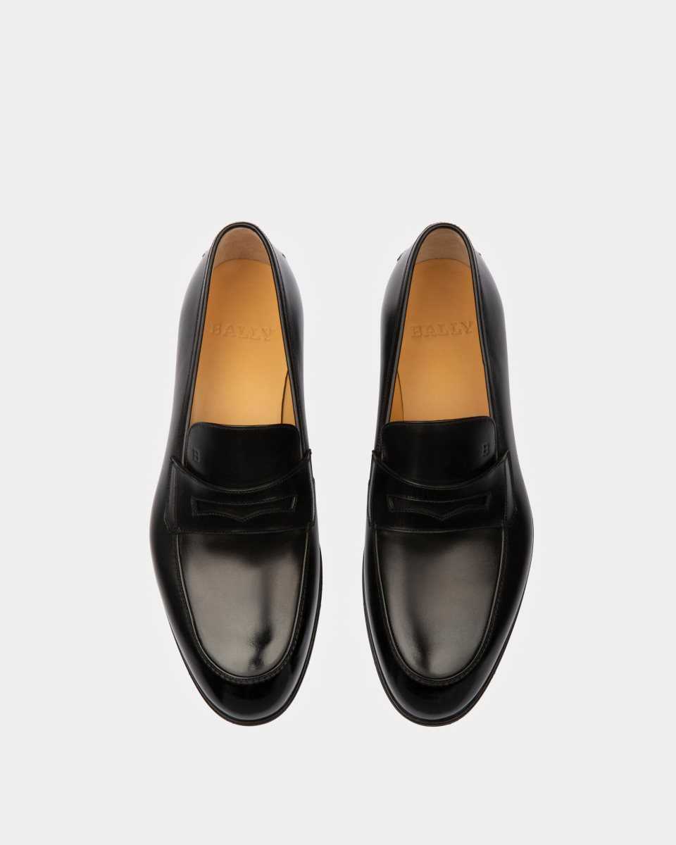 Bally Webb Läder Loafers Herr Svarta | 7538MWSOZ