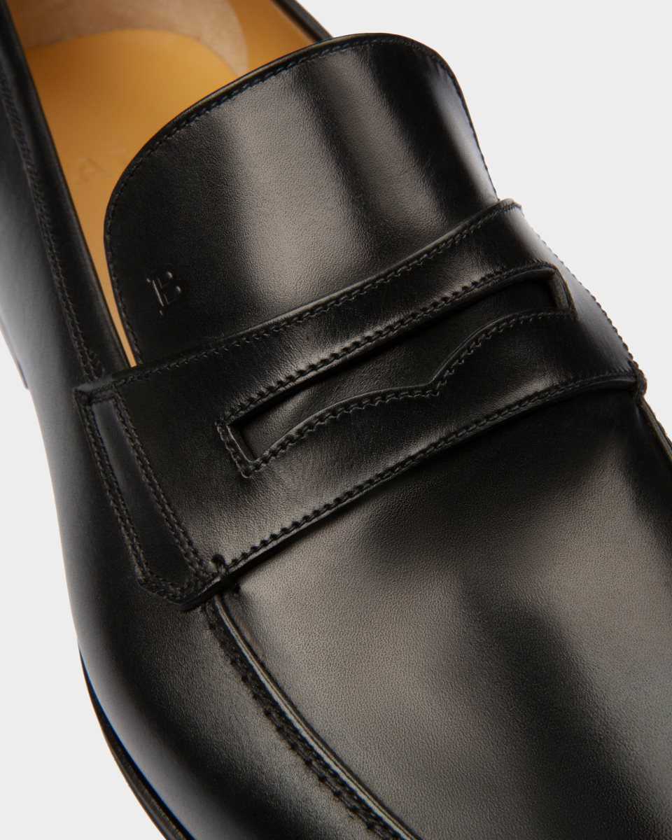 Bally Webb Läder Loafers Herr Svarta | 7538MWSOZ