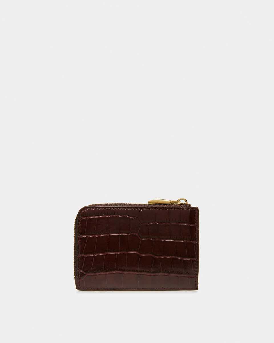 Bally Zipped Coin Holder Korthållare Herr Röda | 5263WIKOU