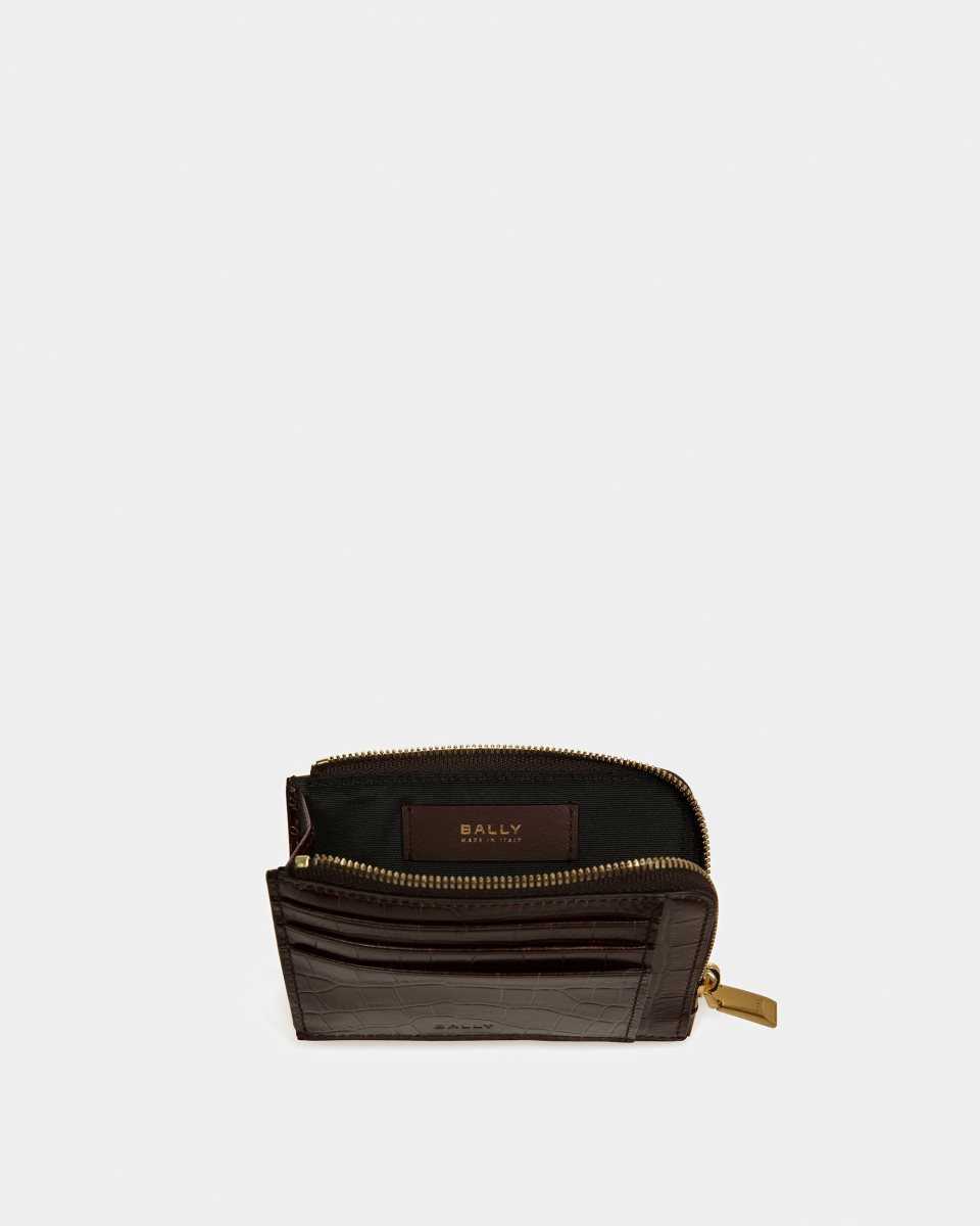 Bally Zipped Coin Holder Korthållare Herr Röda | 5263WIKOU