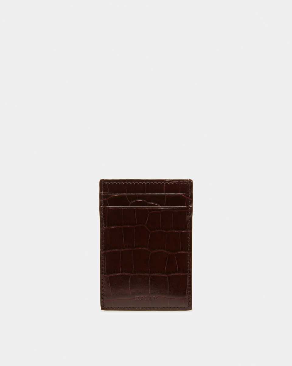 Bally Zipped Coin Holder Korthållare Herr Röda | 5263WIKOU