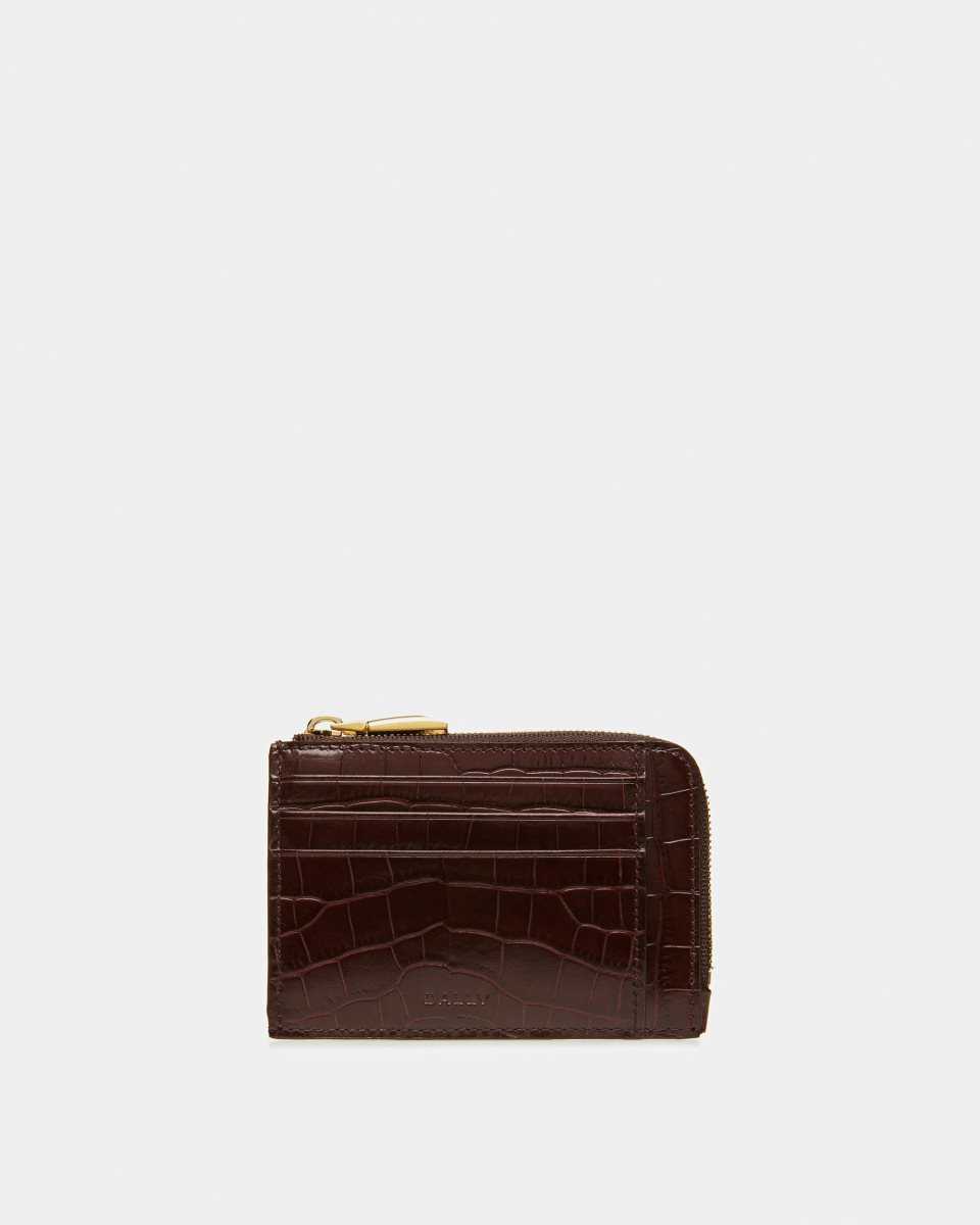 Bally Zipped Coin Holder Korthållare Herr Röda | 5263WIKOU